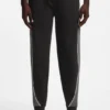 Contrast-piping tracksuit bottoms in a cotton blend