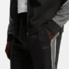 Contrast-piping tracksuit bottoms in a cotton blend