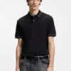 Contrast-tipping slim-fit polo shirt in mercerised cotton Contrast-tipping slim-fit polo shirt in mercerised cotton