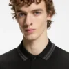 Contrast-tipping slim-fit polo shirt in mercerised cotton Contrast-tipping slim-fit polo shirt in mercerised cotton