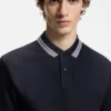 Contrast-tipping slim-fit polo shirt in mercerised cotton Contrast-tipping slim-fit polo shirt in mercerised cotton