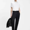 Contrast-tipping slim-fit polo shirt in mercerised cotton Contrast-tipping slim-fit polo shirt in mercerised cotton