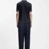 Contrast-tipping slim-fit polo shirt in mercerised cotton Contrast-tipping slim-fit polo shirt in mercerised cotton