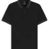 Contrast-tipping slim-fit polo shirt in mercerised cotton Contrast-tipping slim-fit polo shirt in mercerised cotton