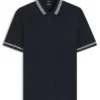 Contrast-tipping slim-fit polo shirt in mercerised cotton Contrast-tipping slim-fit polo shirt in mercerised cotton