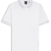Contrast-tipping slim-fit polo shirt in mercerised cotton Contrast-tipping slim-fit polo shirt in mercerised cotton