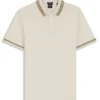 Contrast-tipping slim-fit polo shirt in mercerised cotton Contrast-tipping slim-fit polo shirt in mercerised cotton