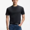 Contrast-tipping slim-fit T-shirt in mercerised cotton