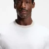 Contrast-tipping slim-fit T-shirt in mercerised cotton