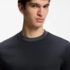 Contrast-tipping slim-fit T-shirt in mercerised cotton