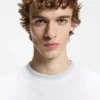 Contrast-tipping slim-fit T-shirt in mercerised cotton