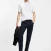 Contrast-tipping slim-fit T-shirt in mercerised cotton