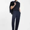 Contrast-tipping slim-fit T-shirt in mercerised cotton