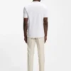 Contrast-tipping slim-fit T-shirt in mercerised cotton