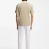 Contrast-tipping slim-fit T-shirt in mercerised cotton