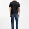 Contrast-tipping slim-fit T-shirt in mercerised cotton