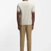 Contrast-tipping slim-fit T-shirt in mercerised cotton