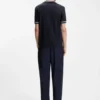 Contrast-tipping slim-fit T-shirt in mercerised cotton