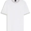Contrast-tipping slim-fit T-shirt in mercerised cotton