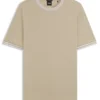 Contrast-tipping slim-fit T-shirt in mercerised cotton