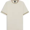 Contrast-tipping slim-fit T-shirt in mercerised cotton