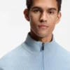 Cotton-blend jacket with waffle structure