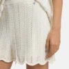 Cotton-blend knitted shorts with wave structure