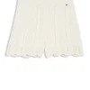 Cotton-blend knitted shorts with wave structure