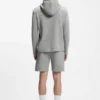 Cotton-blend pajama hoodie with waffle structure