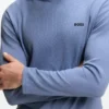Cotton-blend pajama hoodie with waffle structure