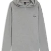 Cotton-blend pajama hoodie with waffle structure