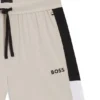 Cotton-blend pajama shorts with color-blocking