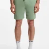 Cotton-blend pajama shorts with embroidered logo