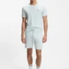 Cotton-blend pajama shorts with embroidered logo