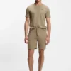 Cotton-blend pajama shorts with embroidered logo