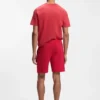Cotton-blend pajama shorts with embroidered logo