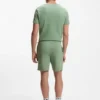 Cotton-blend pajama shorts with embroidered logo