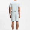 Cotton-blend pajama shorts with embroidered logo