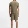 Cotton-blend pajama shorts with embroidered logo