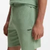 Cotton-blend pajama shorts with embroidered logo