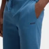 Cotton-blend pajama shorts with embroidered logo