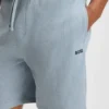 Cotton-blend pajama shorts with embroidered logo