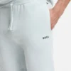 Cotton-blend pajama shorts with embroidered logo