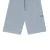 Cotton-blend pajama shorts with embroidered logo