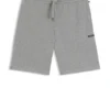 Cotton-blend pajama shorts with embroidered logo
