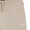 Cotton-blend pajama shorts with embroidered logo