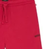 Cotton-blend pajama shorts with embroidered logo