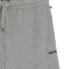 Cotton-blend pajama shorts with embroidered logo