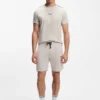 Cotton-blend pajama T-shirt with color-blocking