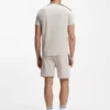 Cotton-blend pajama T-shirt with color-blocking